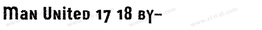 Man United 17 18 by字体转换